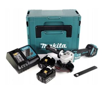 Makita aku kutna brusilica 125mm,18V, 5.0Ah x 2kom, punjač - cover