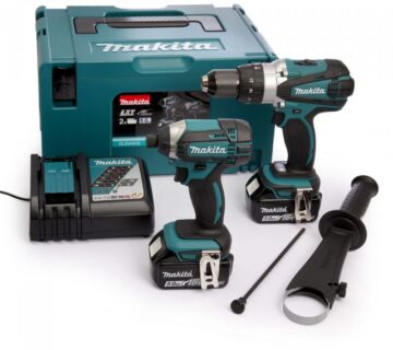 Makita DLX2145TJ 18V Li-Ion aku udarna bušilica (DHP458) i udarni odvi - cover