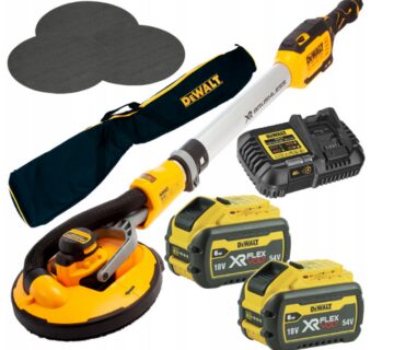 Dewalt aku žirafa, rotacijska brusilica za suhe zidove 18V, 2x 6,0Ah + - cover