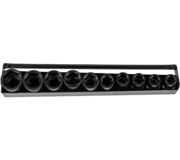 Set udarnih kratkih nasadnih ključeva od 10 do 24 mm, 1/2" - cover