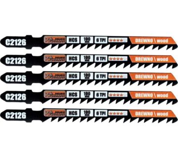 Set od 5 HCS listova pile za drvo od 100 mm za ubodne pile, T101D - cover