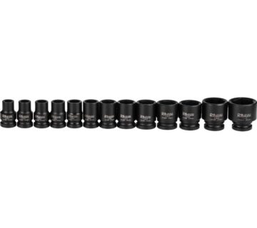 Set udarnih kratkih nasadnih ključeva od 10 do 30 mm, 1/2" - cover