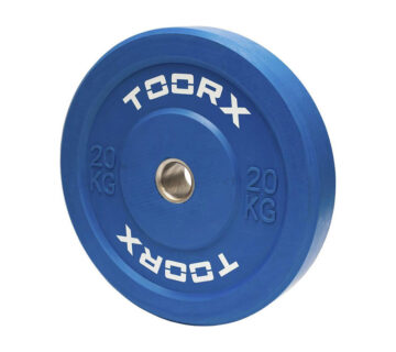 Olimpijski bumper pločati uteg Toorx 20 kg, plavi - cover