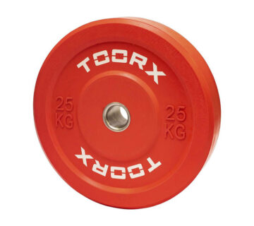 Olimpijski bumper pločati uteg Toorx 25 kg, crveni - cover