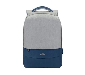 Ruksak RivaCase 15.6" Prater 7562 Grey/Dark Blue anti-theft laptop backpack - cover