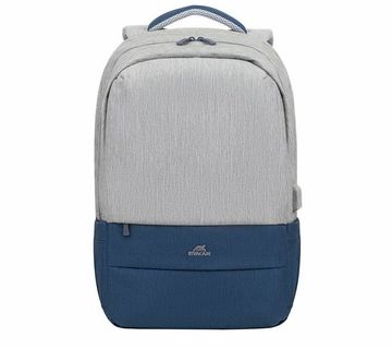 Ruksak RivaCase 17.3" Prater 7567 Grey/Dark Blue anti-theft laptop backpack - cover