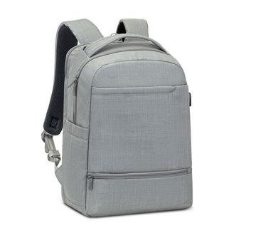 Ruksak RivaCase 15.6" Biscayne 8363 Grey carry-on laptop backpack - cover