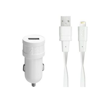 Auto punjač RivaPower VA4215 WD2 White 1A / 1xUSB + kabel MFi Lightning 1.2m - cover