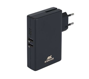 Prijenosna baterija RivaPower VA4736 (5000mAh) Black, 2xUSB, ugrađen zidni punjač + kabel microUSB - cover