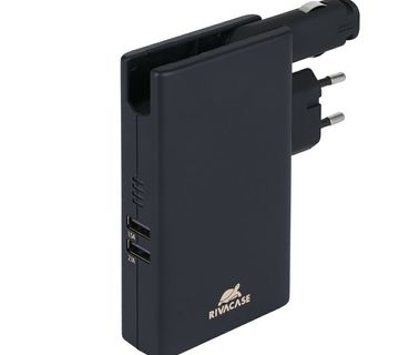 Prijenosna baterija RivaPower VA4749 (5000mAh) Black, 2xUSB, ugrađen zidni i auto punjač + kabel microUSB - cover