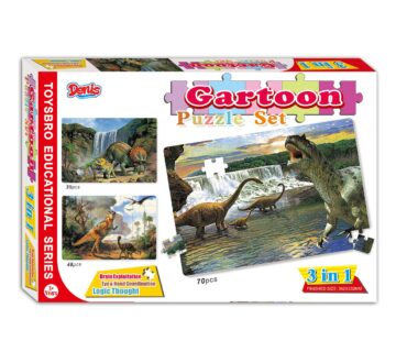 Puzzle / Slagalica set Dinosauri 3/1-153 kom - cover