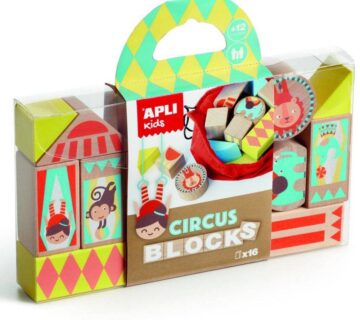 Apli drvene kocke cirkus 16 kom + torbica - cover
