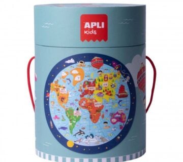 Apli slagalica kružnog oblika worldmap - cover