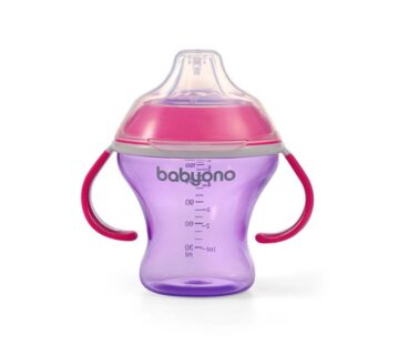 BabyOno Neprolijevajuća čaša Natural, ljubičasto-roza - cover