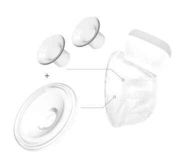 BabyOno set rezervnih dijelova za izdajalicu Shelly 1000 KIT II - silikonski nastavak 28mm i lijevci 24 mm i 21 mm - cover