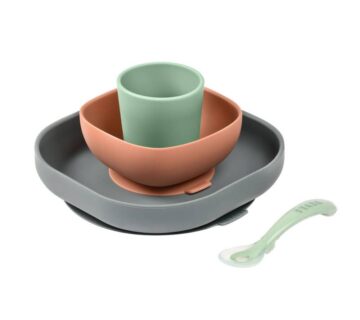 Beaba set od 4 silikonske posude, Mineral - cover
