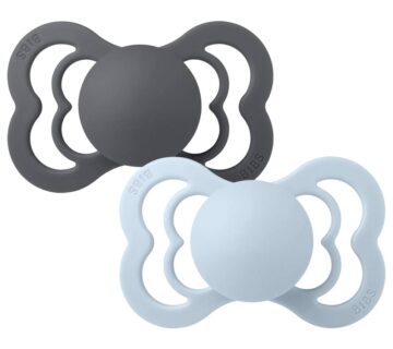 BIBS Supreme dude (silikon) Iron/Baby Blue (vel.2) - cover