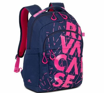 Ruksak RivaCase 30L Heide 5430 dark blue/pink Urban backpack - cover