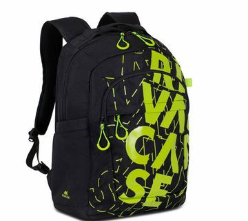 Ruksak RivaCase 30L Heide 5430 black/lime Urban backpack - cover