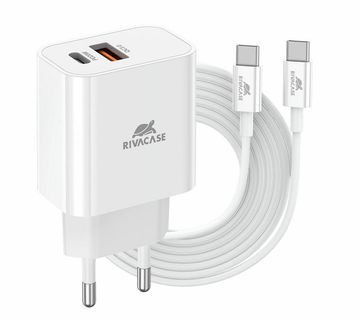 Punjač zidni PS4102 WD4 EU wall charger white PD20W + QC3.0, USB-A + USB-C, with USB-C/USB-C cable - cover