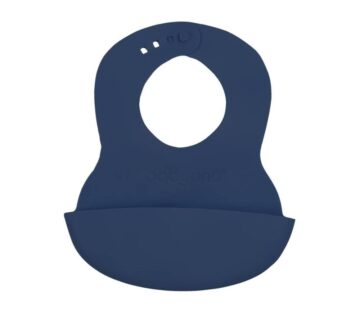 BabyOno Silikonski podbradak 6 m+, tamno plava - cover