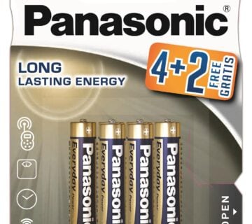 PANASONIC baterije LR03EPS/6BP 4+2F, Alkaline Everyday Power - cover