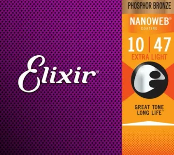 ELIXIR 10-47 NANOWEB PBR, žice za akustičnu gitaru - cover