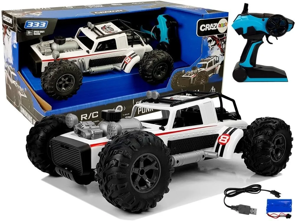 Remote Controlled Buggy 1:12 2.4G White 20 km/h Steam - cover