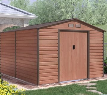 Vrtna metalna kućica 8,25 m² - 2,7 m x 3,1 m - SMEĐA - cover