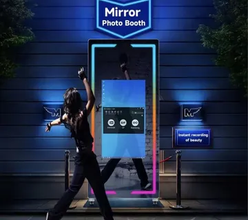 FOTO SELFIE ZRCALO za svadbe 65 inča (najveće na tržištu) + printer - cover