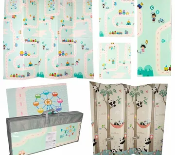 Dvostrana podloga za bebe od pjene 180*200 panda-cesta - cover