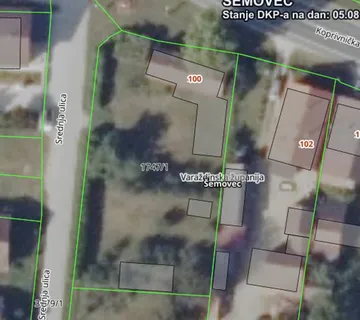 Građevinsko zemljište Šemovec 1322 m2 (49x27m) s objektom 249 m2 - Šemovec, Trnovec Bartolovečki