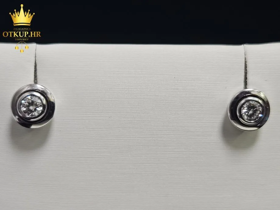 ZLATNE NAUŠNICE S DIJAMANTIMA 0.20CT 14K / R1, RATE! - cover