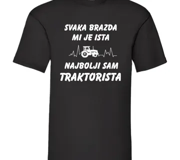 Majica za poljoprivrednika – Svaka brazda mi je ista - cover