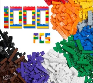 Paket od 1000 raznobojnih kockica za sastavljanje - cover