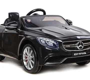 Licencirani auto na akumulator Mercedes S63 AMG - crni/lakirani - cover