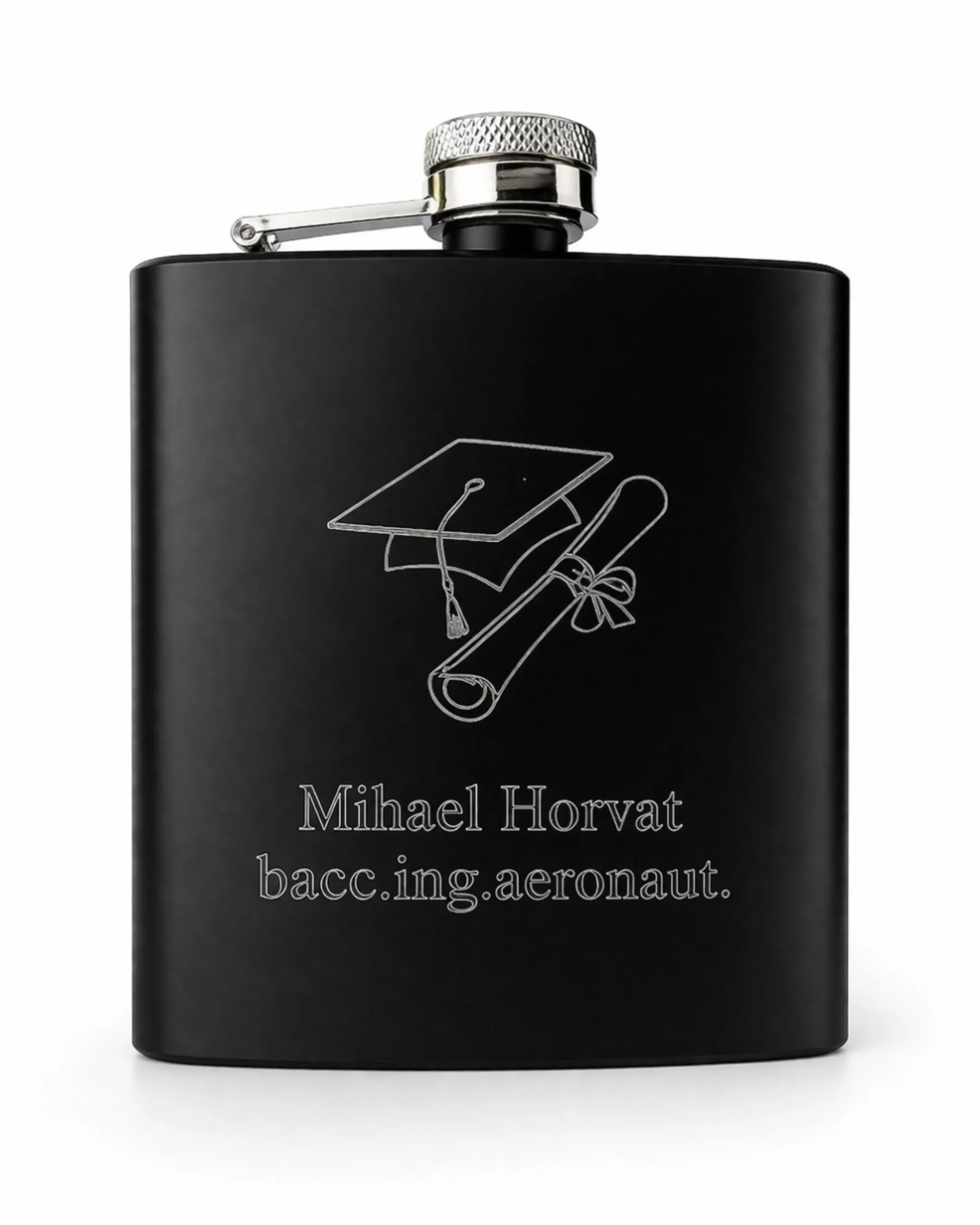 Personalizirana pljoska s gravurom – poklon za diplomu - cover