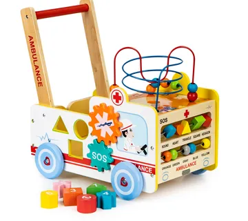 EcoToys multifunkcionalna drvena guralica ambulanta - cover