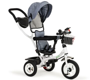 Dječji tricikl 360° EcoToys tamno sivi - cover