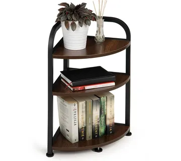 Kutni ormarić za knjige tamno smeđi - cover