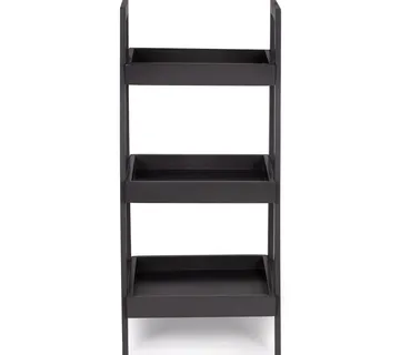 Ormarić za knjige s 3 police ljestve sivi - cover