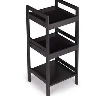 Ormarić za knjige na 3 razine sivi - cover