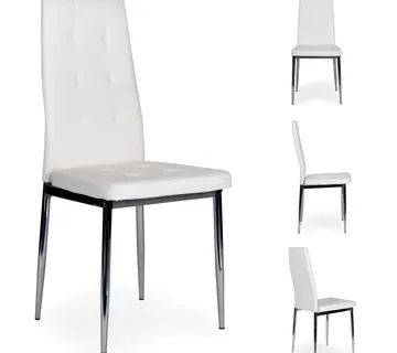 Set od 4 tapeciranih stolica bijeli - cover