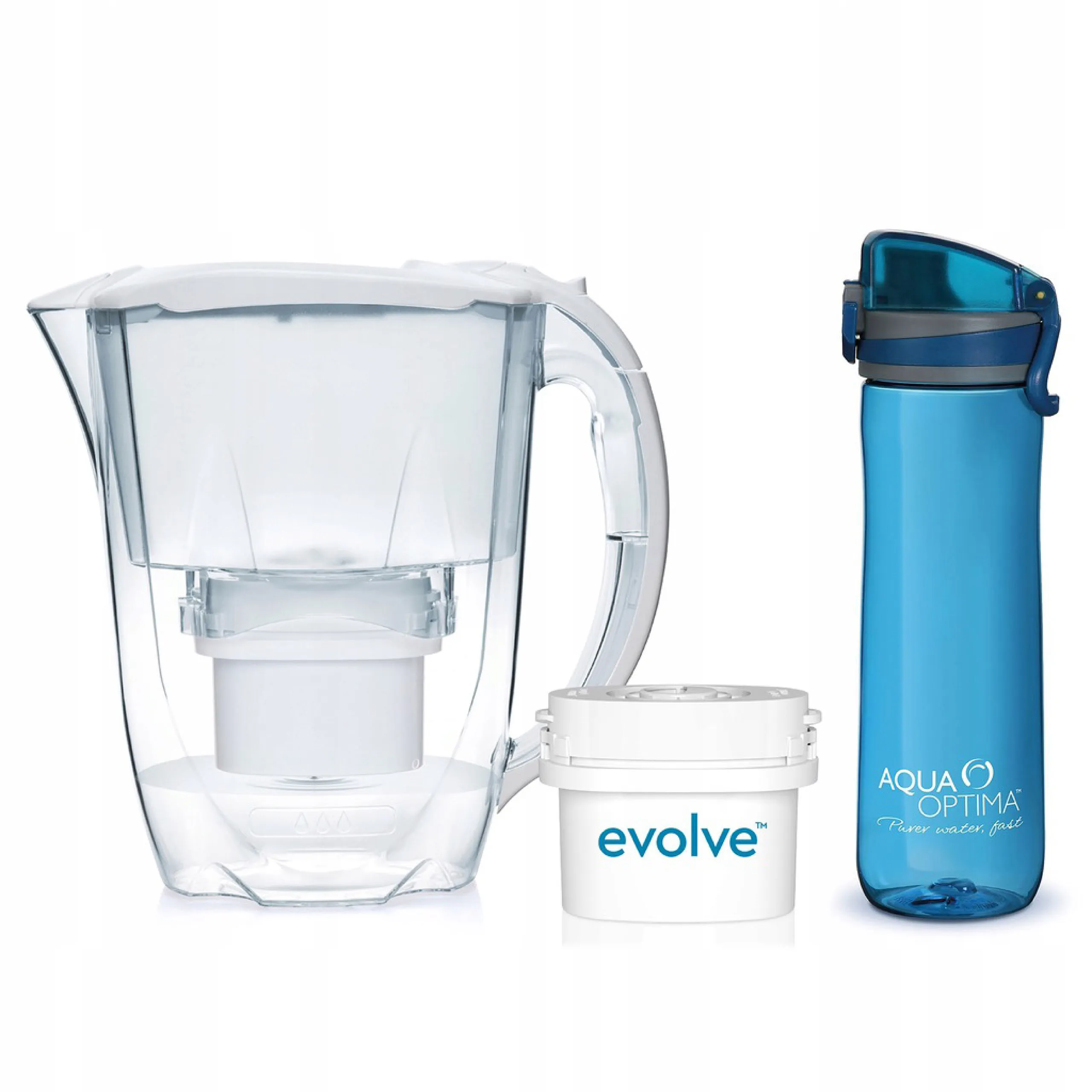 aqua optima oria vrč za vodu 2,8l + filter (60 dana) + 600ml bočica za vodu - cover