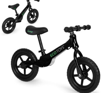 ecotoys dječji bicikl guralica bez pedala - crni - cover