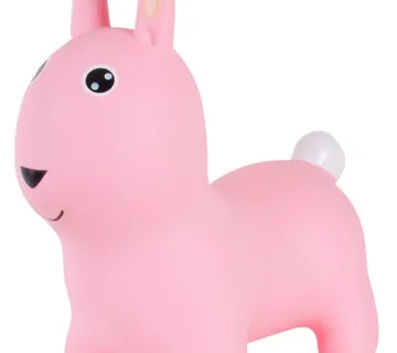 Gumeni rozi zeko za skakanje 56cm - cover