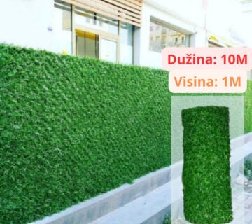 Umjetna trava za ogradu visine 1m, cijena za rolu dužine 10m - cover