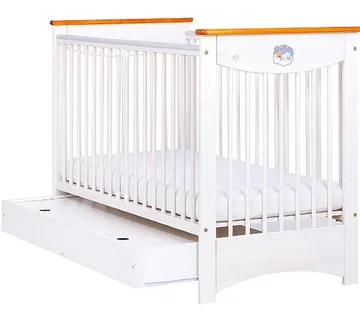 DREWEX LAURA krevetić, prozirna, bijela/tikovina, spuštena stranica, 120x60 cm* - cover