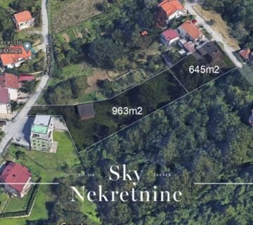 GORNJA KUSTOŠIJA, 2 građevinska zemljišta, 645m2 i 963m2, - cover