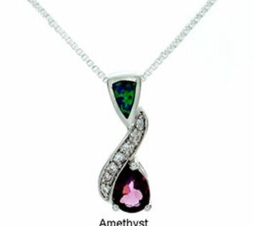 Tachyon Technologies Privjesak Tachyon Symphony privjesak s kamenom Sterling Silver srebro AG925 20 x 7 mm Boja: tamni ametist - cover
